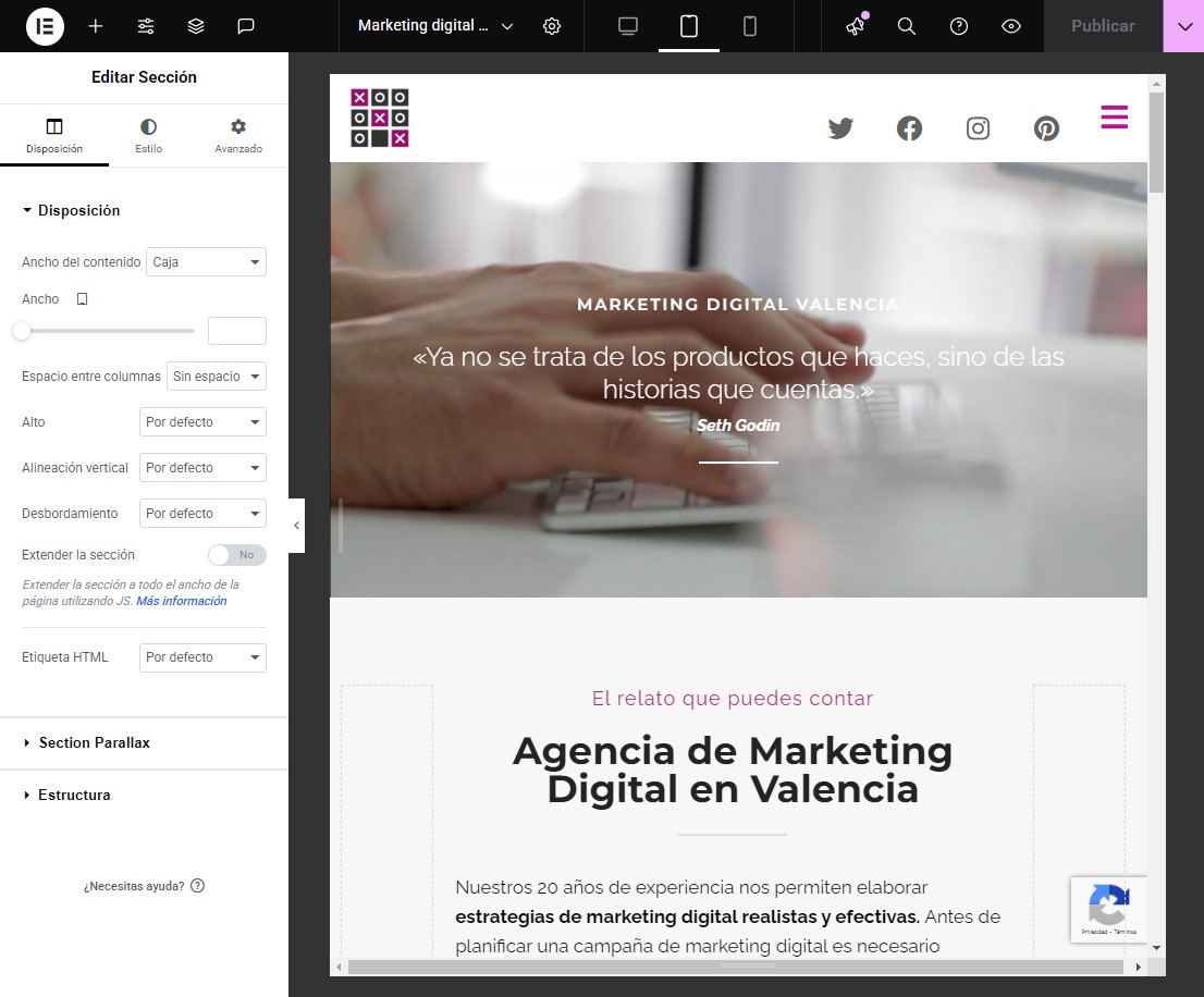 Mantenimiento de contenidos